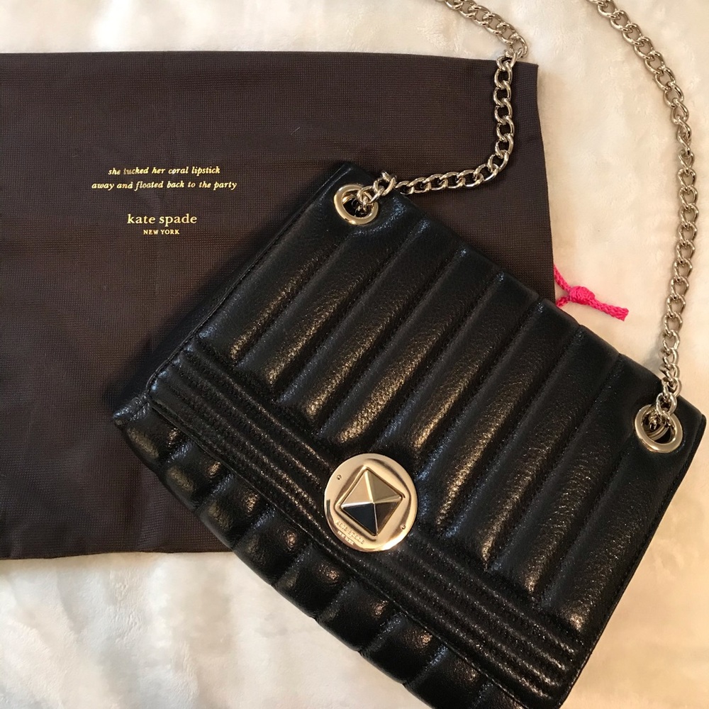 KATE SPADE BLACK CROSS BODY PURSE